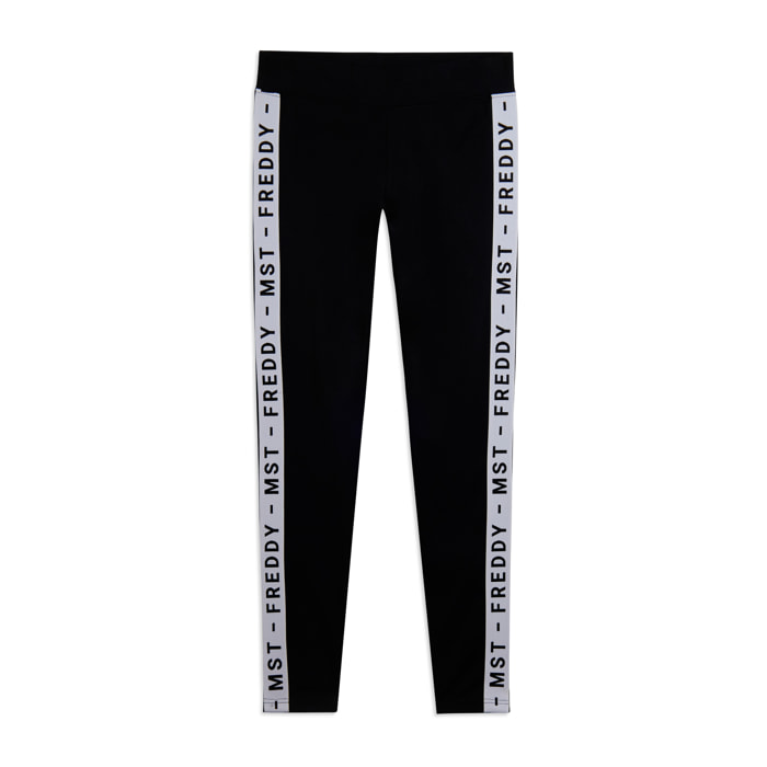 Leggings con bande laterali e scritta FREDDY MST