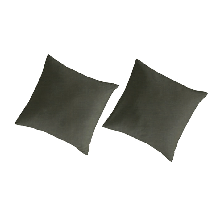 2 Fundas de almohada lino/algodón orgánico liso. Disponible en varios colores y tamaños