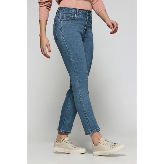 Pantalón vaquero Telma azul denim con detalles Polo Club