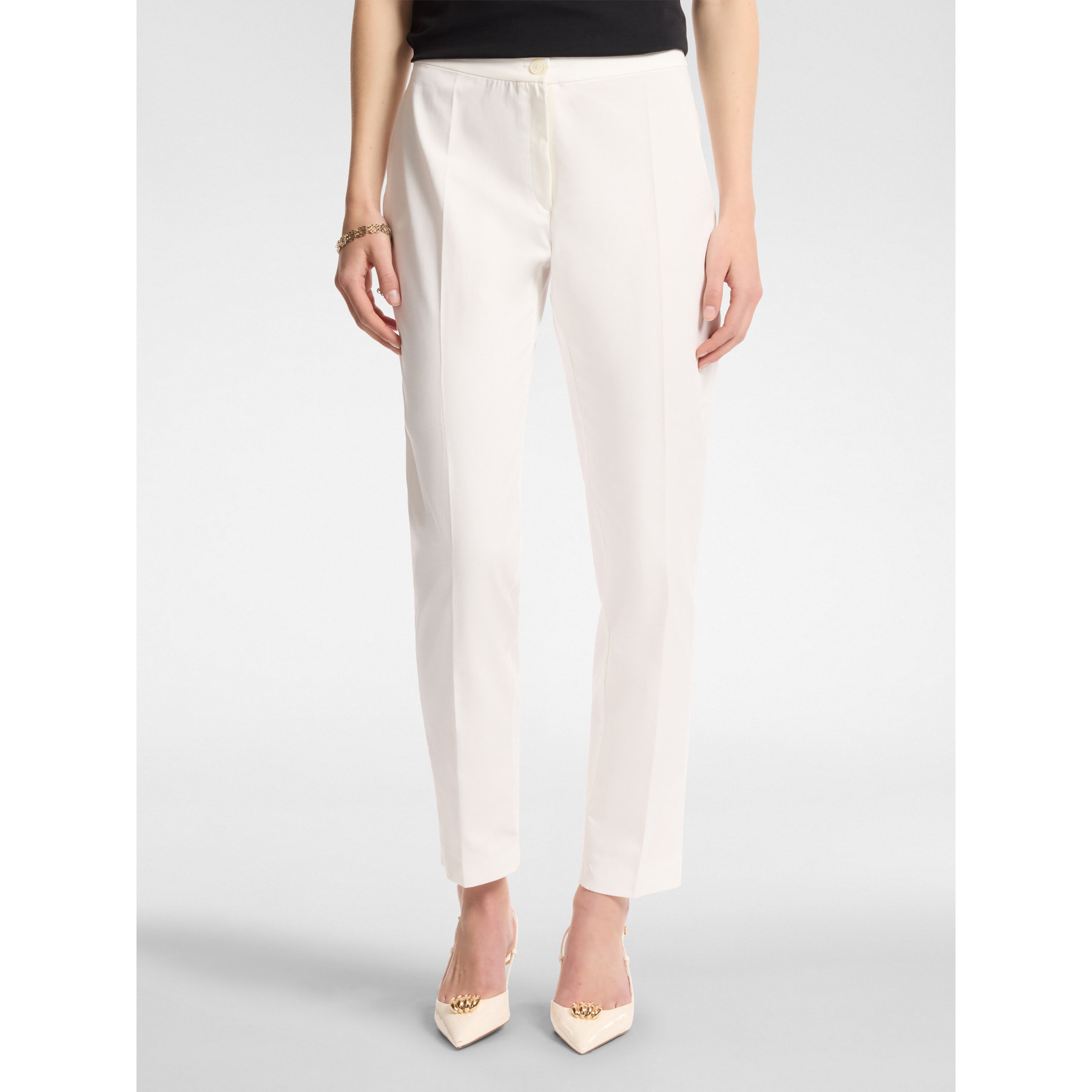 Elena Mirò - Pantalón recto - Blanco