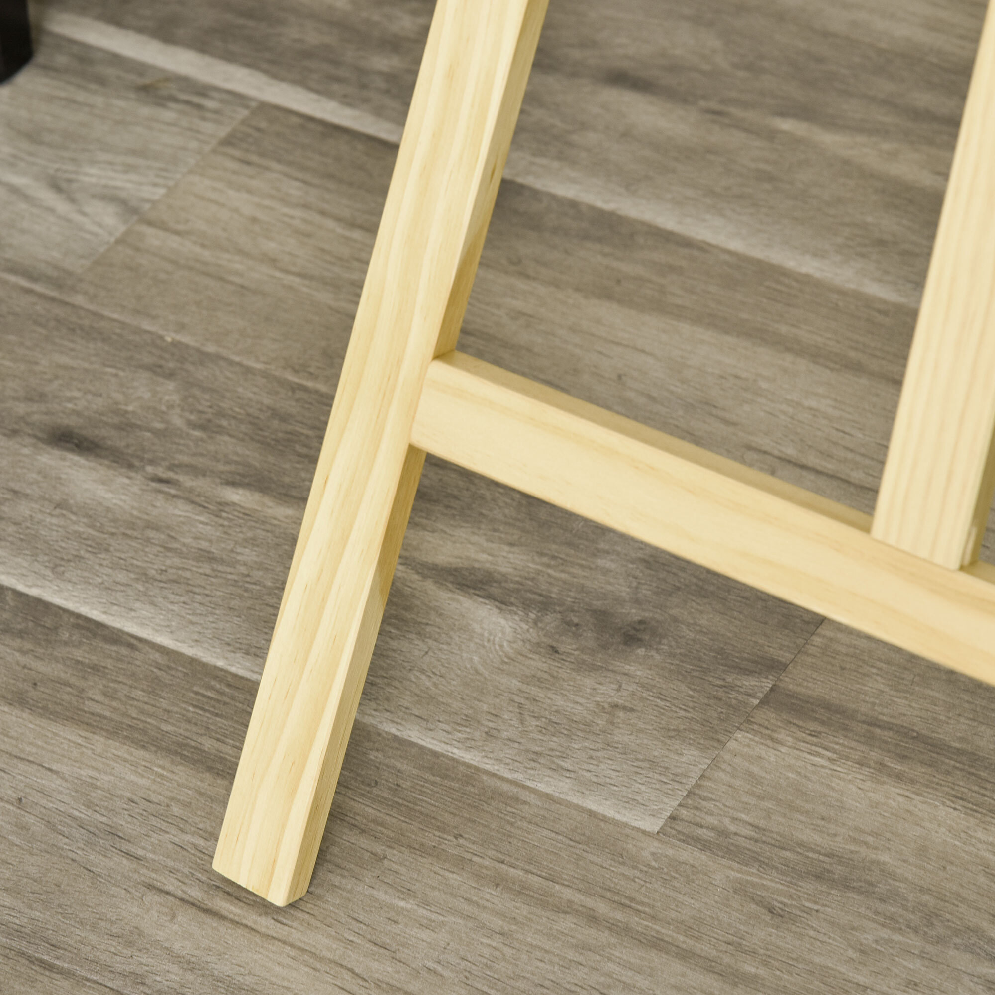 Caballete de Pintura de Madera Caballete de Dibujo con ángulo Ajustable de 75° Soporte Trípode y Pincel para Lienzos 51,5x71,5x134,5 cm Natural