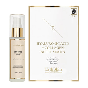 Set de sérum reparador de caracol y mascarilla de colágeno para la piel