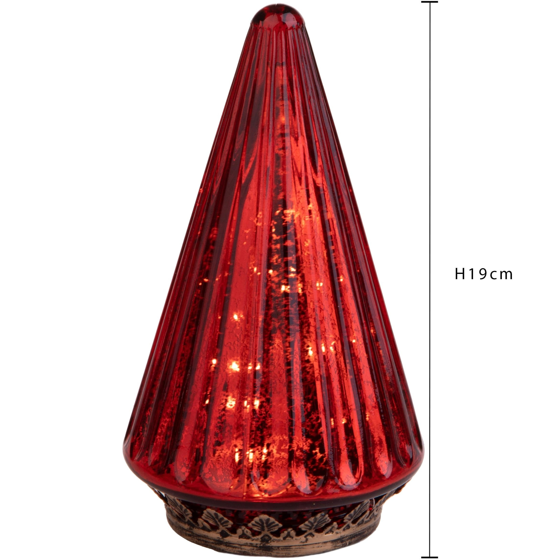 Albero con led - Pezzi 3 - 10,8xH19x10,8cm - Bianchi Dino SpA