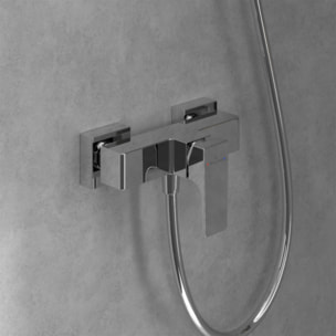 Mitigeur mécanique douche VILLEROY ET BOCH Architectura Square + Ensemble de douche VILLEROY ET BOCH Verve Showers 3 jets