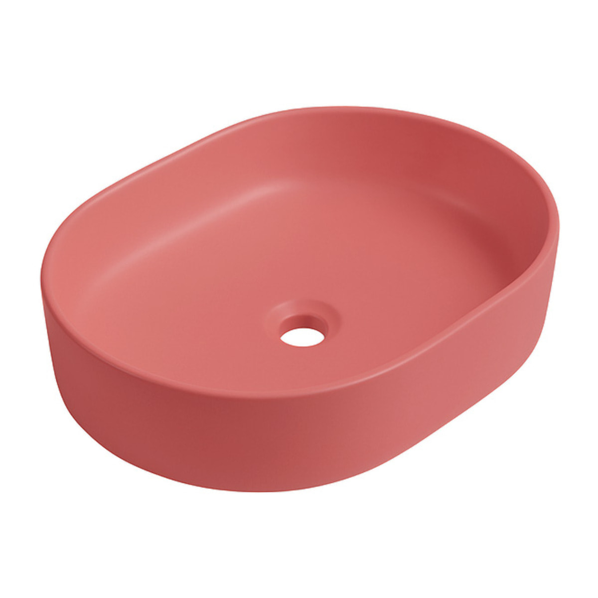Vasque à poser ovale 50 x 36,5 x 12 cm sans trop-plein rose mat PixL (CEPX5037PM)