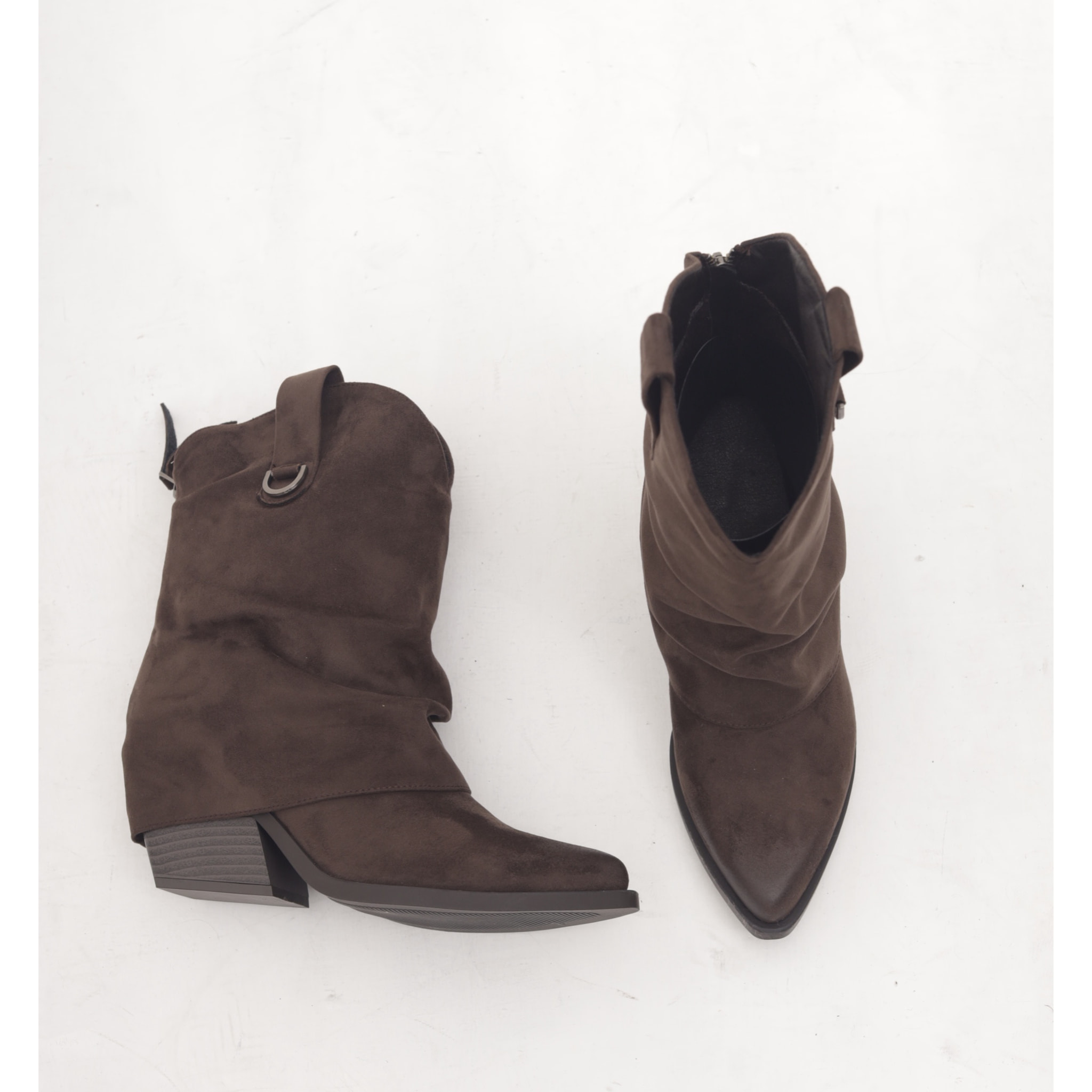 STIVALETTO TEXANO RISVOLTATO TESTA DI MORO