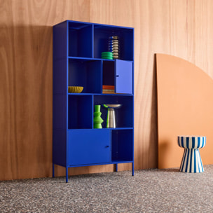 Buffet, meuble de rangement industriel métal 8 compartiments OKLAHOMA