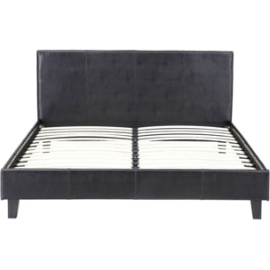 Lit "Lina" - 140 x 190 cm - Noir