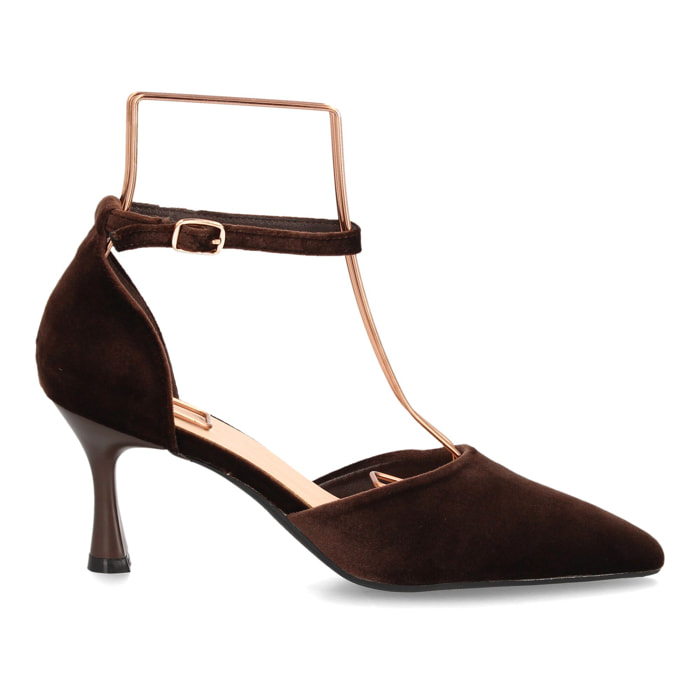 Zapato elegante con tiras aterciopelado