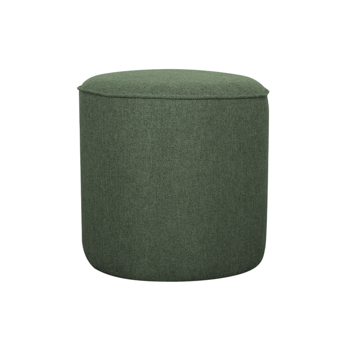 Pouf rond en tissu kaki D40 cm COQ