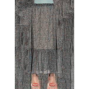 GONNA IN POLIESTERE STAMPATO. Vestibilità regolare.