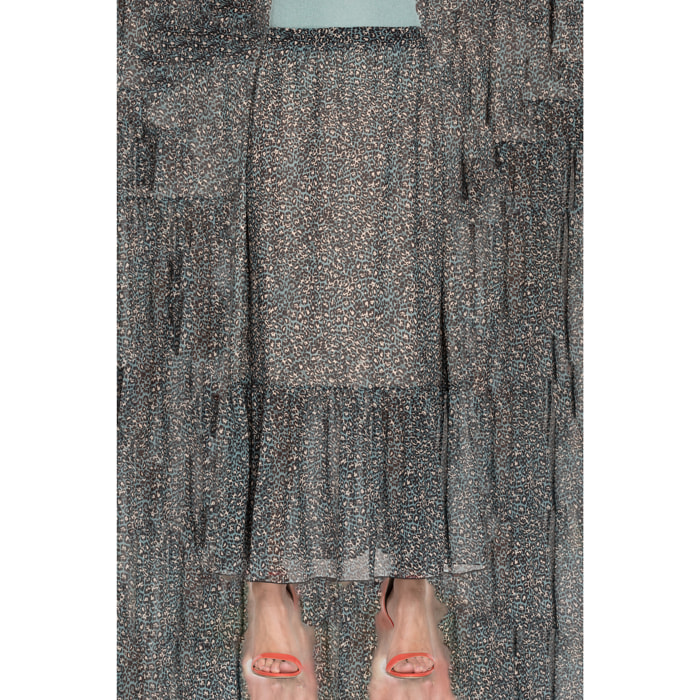 GONNA IN POLIESTERE STAMPATO. Vestibilità regolare.