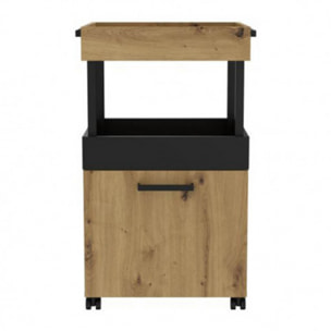 Bout de canapé à roulettes avec rangements intégré en bois - 2 modèles - BAR