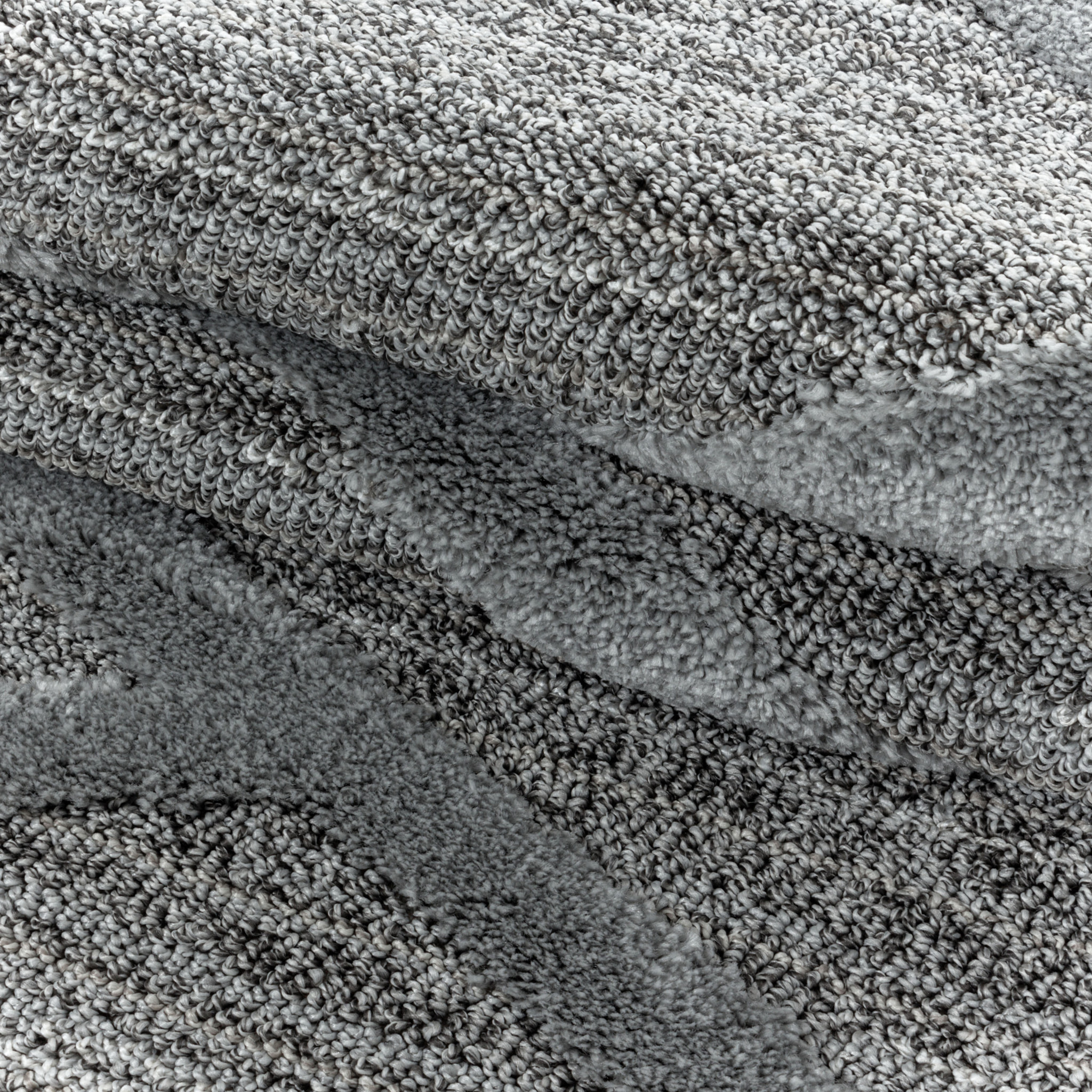 PISA - Tapis de salon rond à motif artistique gris - PIS4706GRI