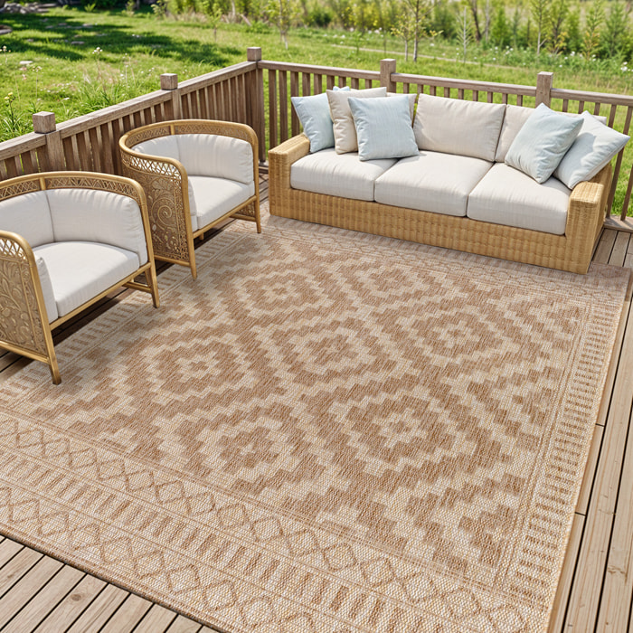 TRICIA Alfombra Exterior/Interior Efecto Yute
