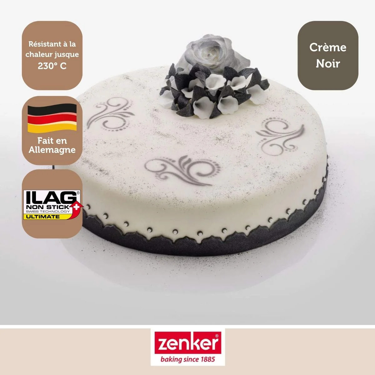 Moule à manqué à charnière Zenker Crème noir 27 cm