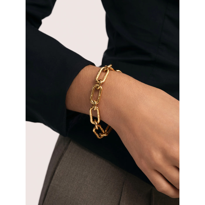 Bracciale Zambia Link Acciao Placcato Oro