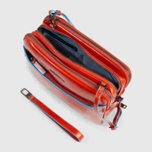 Piquadro Pochette porta iPad®mini con tracolla rimovibile e chiusura di sicurezza a impronta digitale