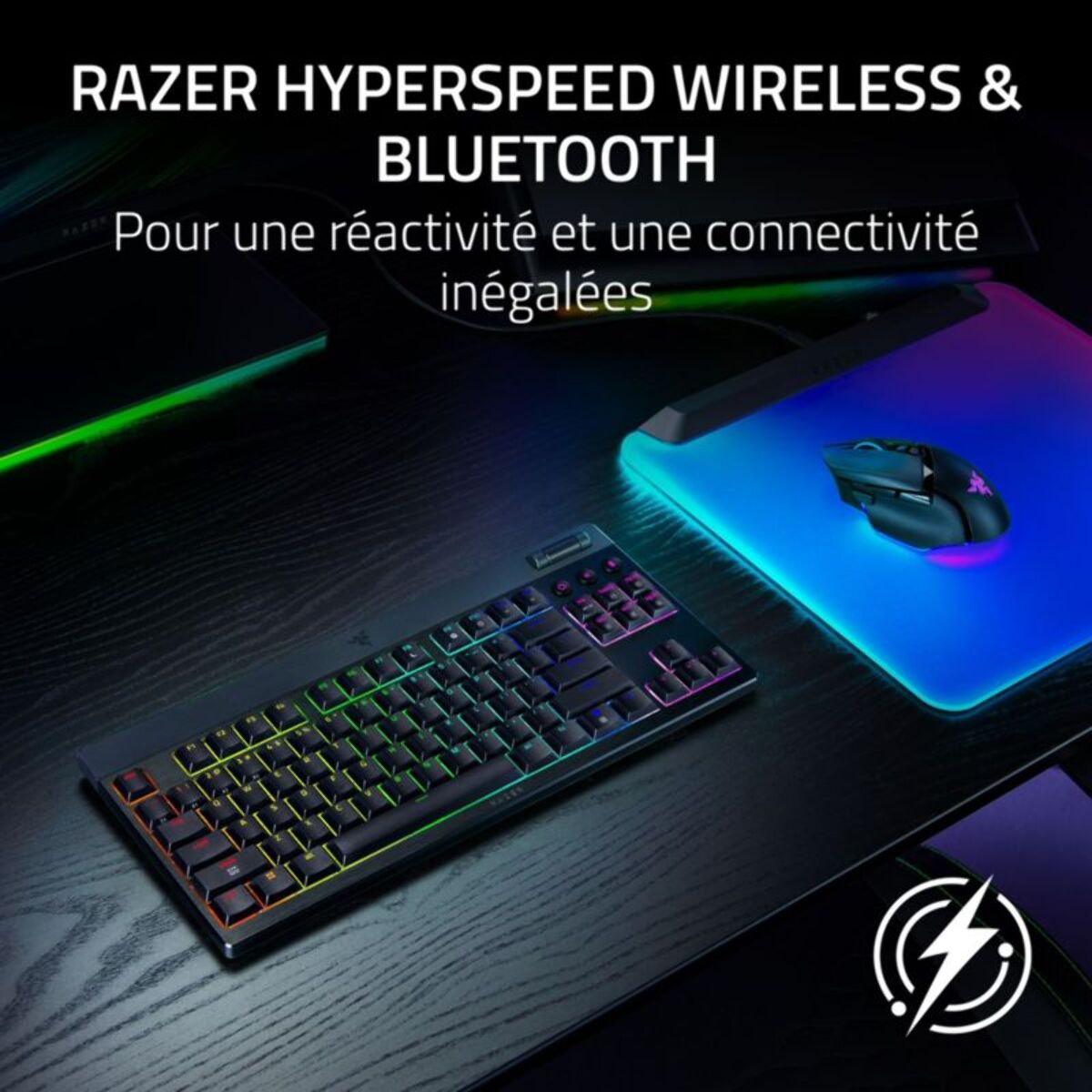 Clavier gamer sans fil RAZER BlackWidow V4 LP TKL Hyperspeed