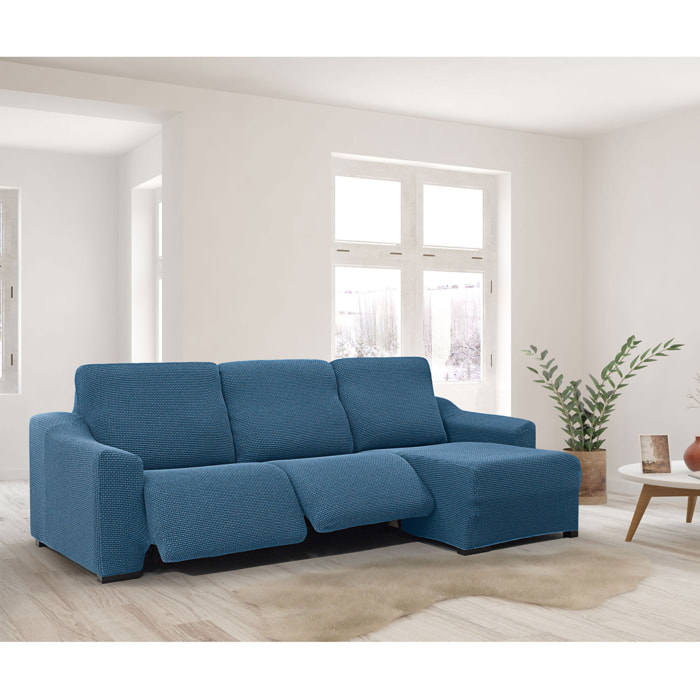 Funda para Chaise Longue derecha (visto de frente ) brazo largo SÚPER ELÁSTICA con RELAX modelo HELENA