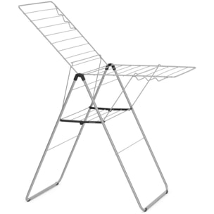 Etendoir à linge BRABANTIA Hang on 20m Metallic Grey