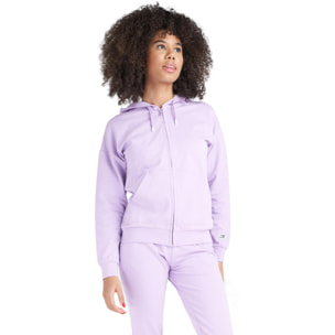 Chándal de mujer neón con capucha y cremallera