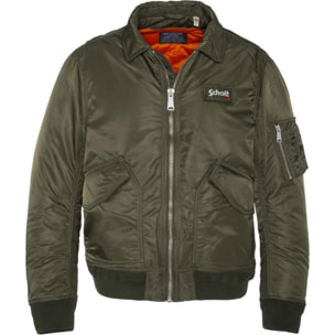 210-100RS CWU JACKET WITH DETACHABLE SCHOTT BADGE 100% RECYCLED NYLON Cachi