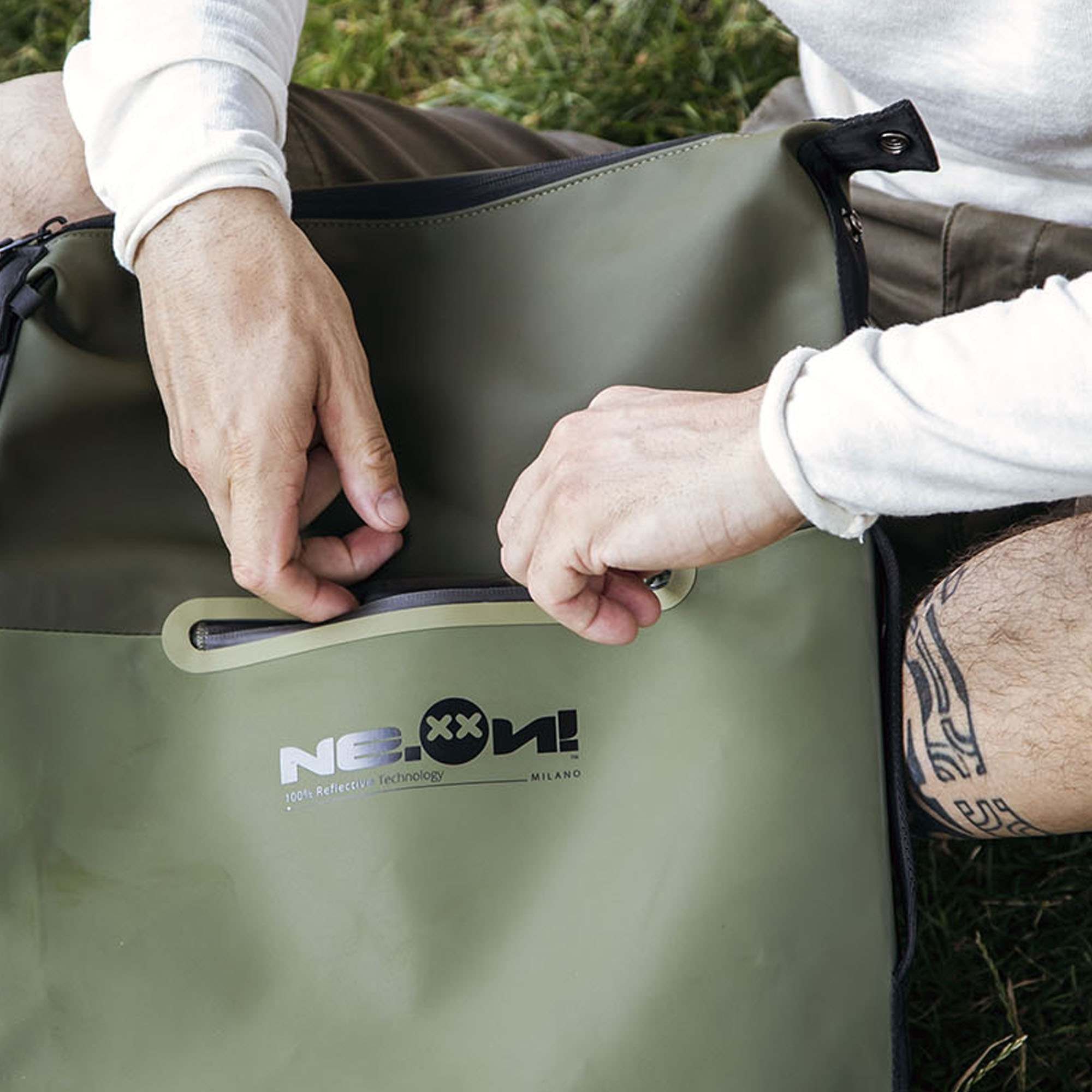 Zaino Ne.on! Vertical verde