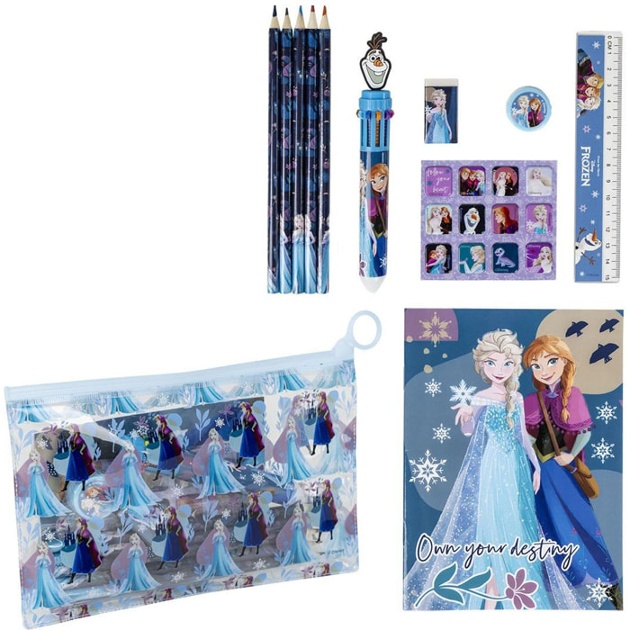 Conjunto Papelería Escolar Eva Frozen 22.0 X 14.0 X 0.5 Cm
