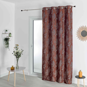 Rideau jacquard esprit nature - Tabac