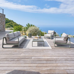 Salon de jardin Domilly 5 places vert laurier