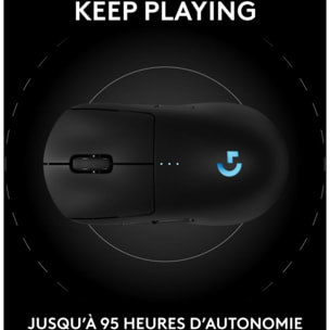 Souris Gamer Sans Fil LOGITECH Pro 2 Lightspeed noir + Pochette + Dongle 8K Hz