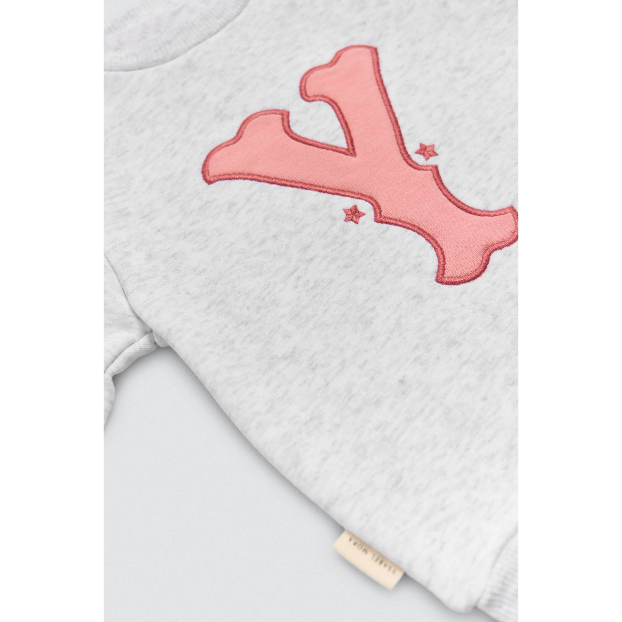 Set per neonato con felpa stampata grigia e jogger