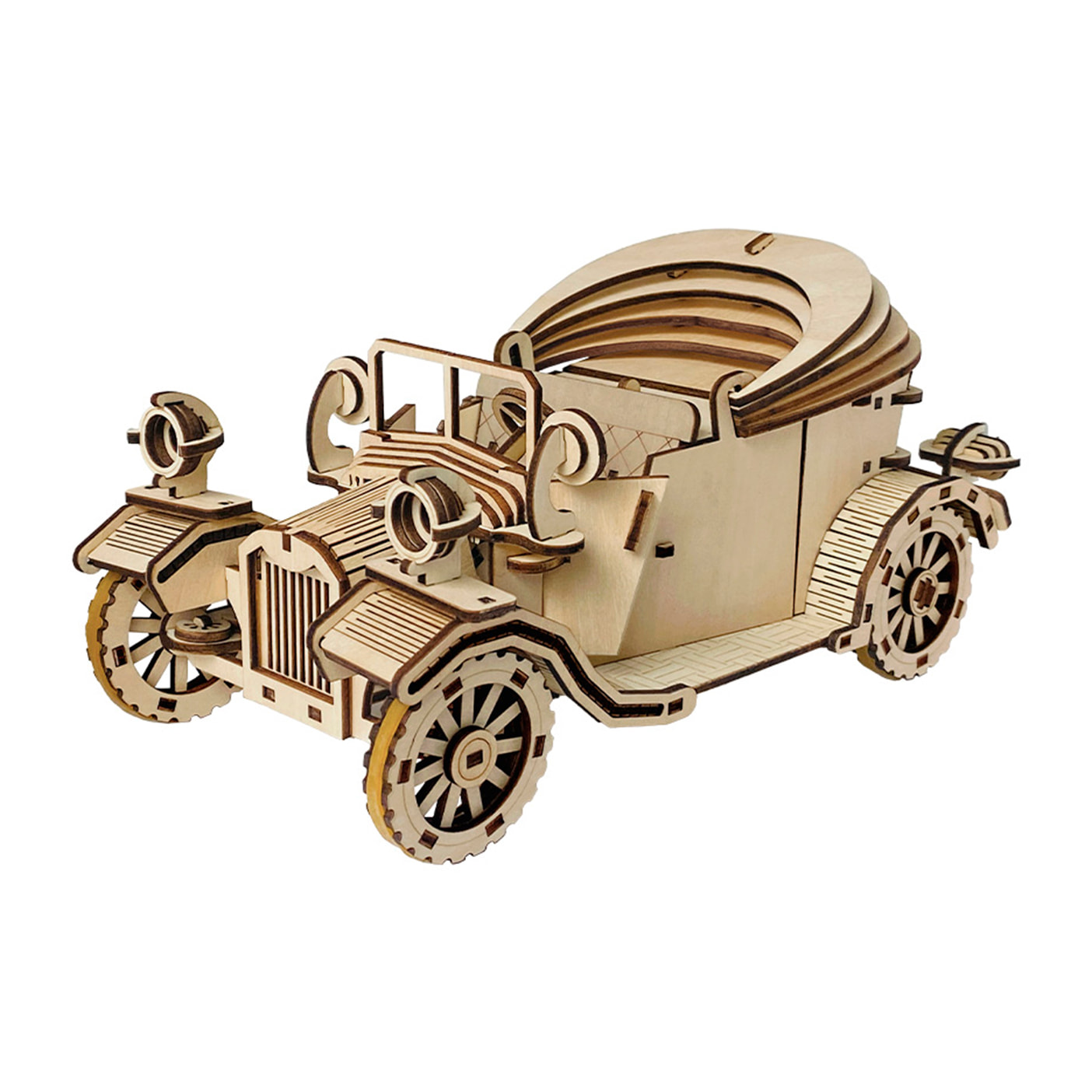Modello in legno 3D, con movimento meccanico design di Convertible antico. 220 pezzi.