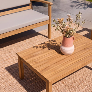 Salon de jardin bois d'acacia 4 places KOMODA