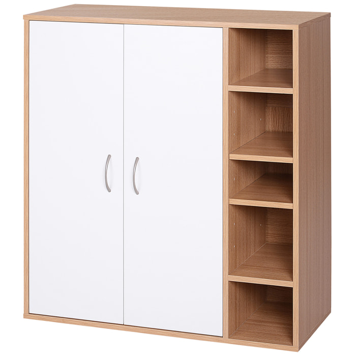 Armario Consola Aparador 80x32x90,5cm-Blanco y Madera