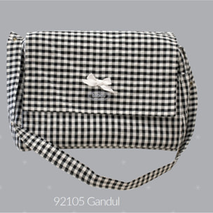 Bolso Gandul Tapeta Vichy Negro Talla Uni