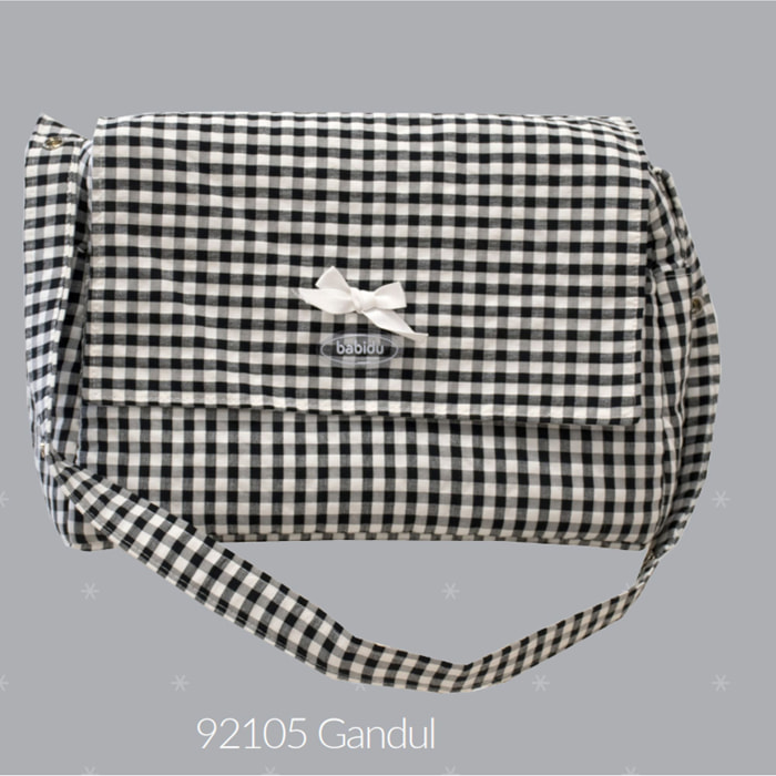 Bolso Gandul Tapeta Vichy Negro Talla Uni