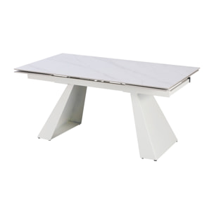 Tavolo Vermont All. Bianco C/Venatur/Gambe Bianche