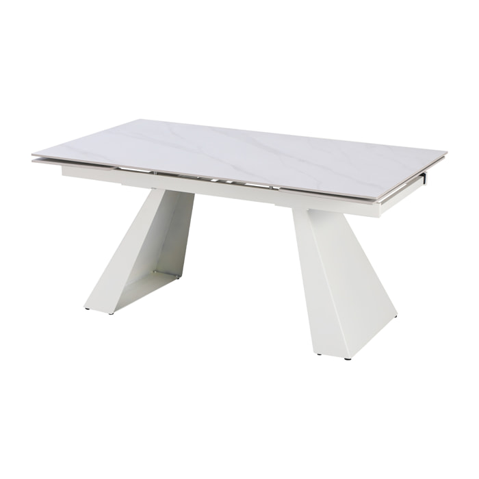 Tavolo Vermont All. Bianco C/Venatur/Gambe Bianche