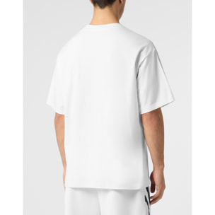 PLEIN SPORT Round Neck T-Shirt Reflective Scratch