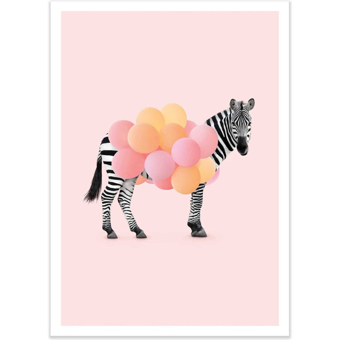 Affiche - Zebra Balloon - Paul Fuentes