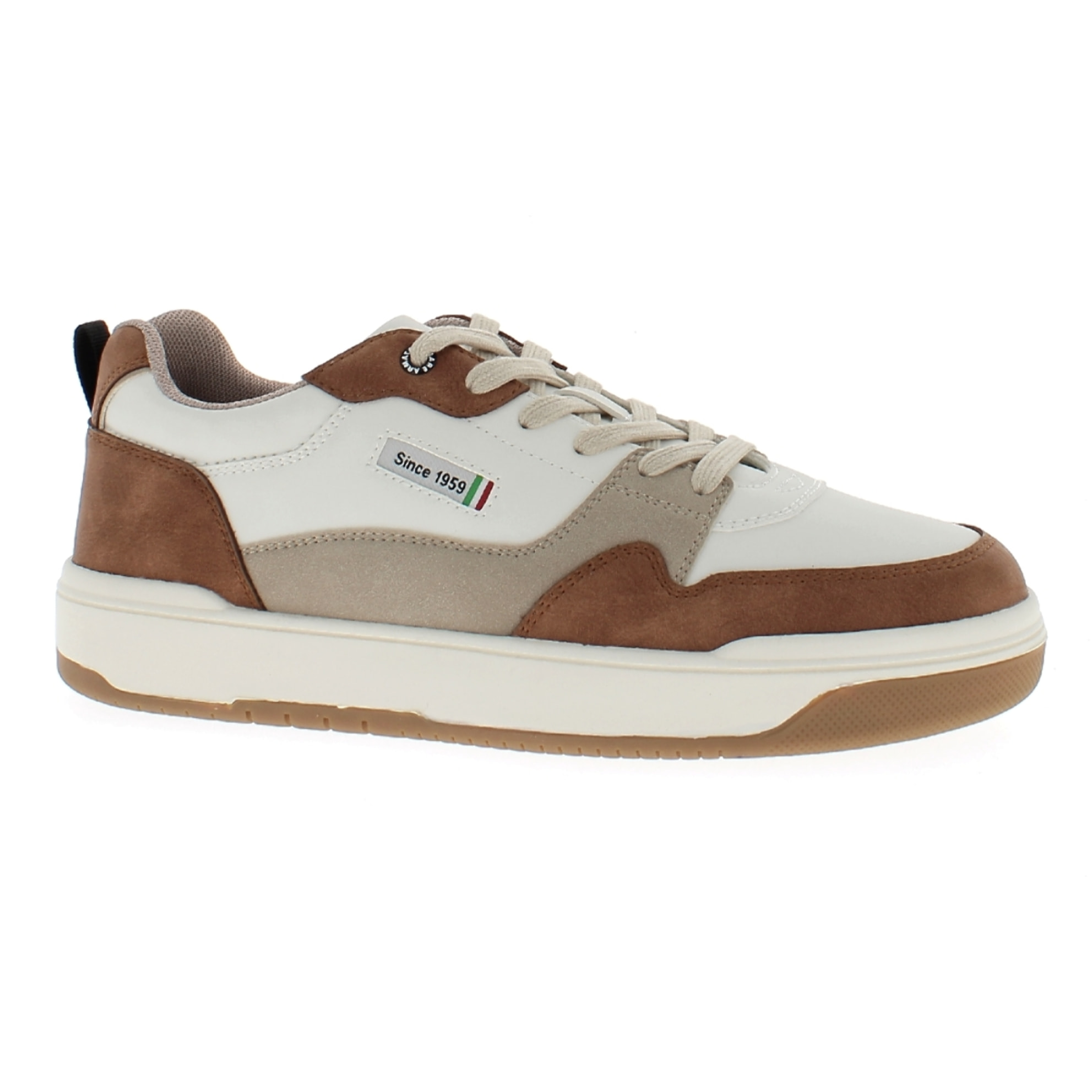 Armata di Mare Scarpe Uomo Sneakers Casual Stringate con Soletta Rimovibile in Memory Foam AMU W24D652 Brown Off White
