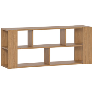 Bibliothèque basse ouverte design finition bois clair chêne L167.5 cm MUSSO
