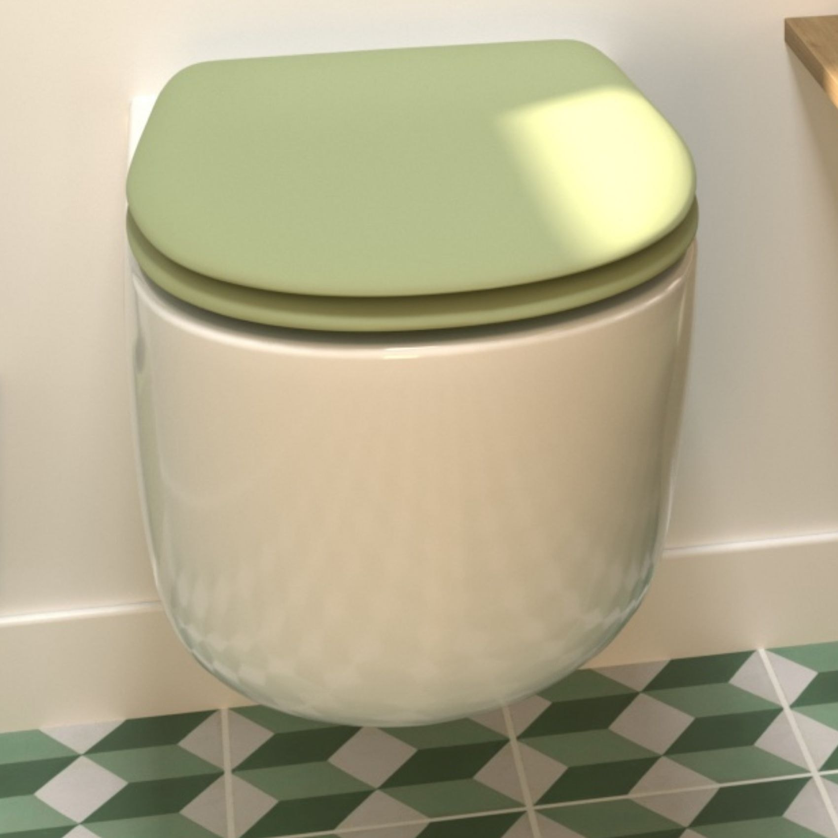 Abattant OLFA uni - Vert tilleul