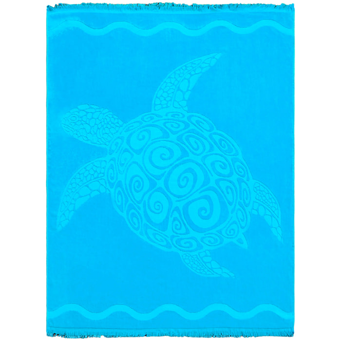 Serviette de plage éponge velours Jacquard ciselée - Jumby - 140x180cm - 340g/m²