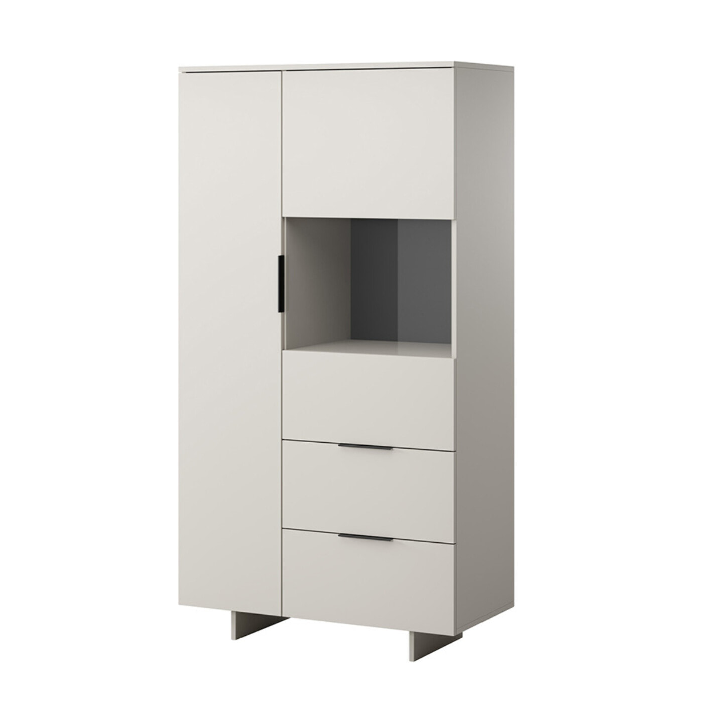 Canterbury - vitrine - beige - 2 portes et 2 tiroirs - 170 cm - Beige