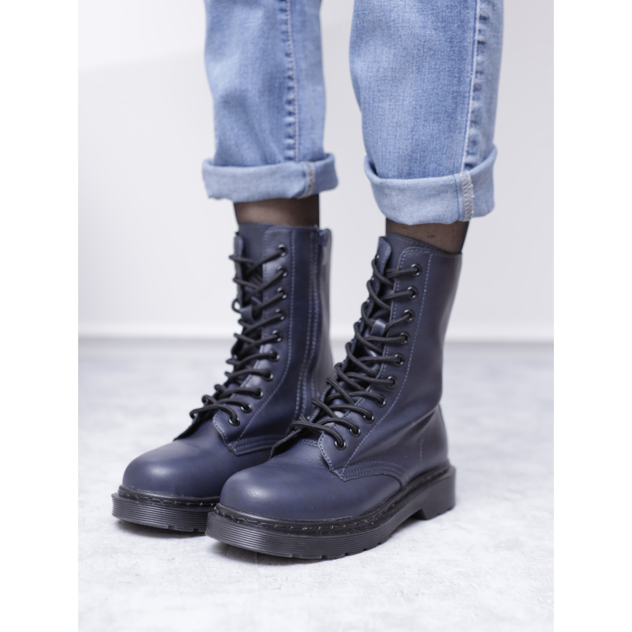 ANFIBIO ALTO CON ZIP BLU