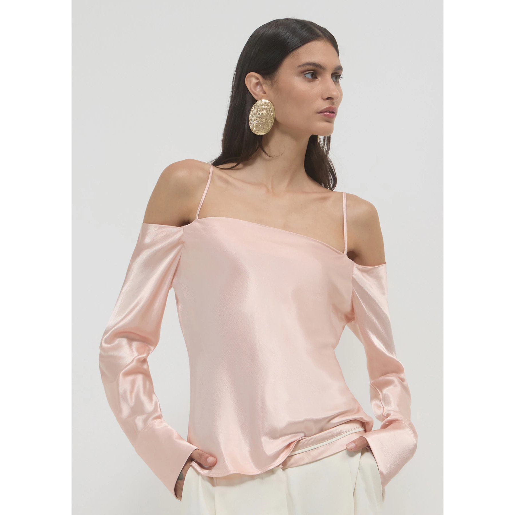 Blusa shiffer in simil satin