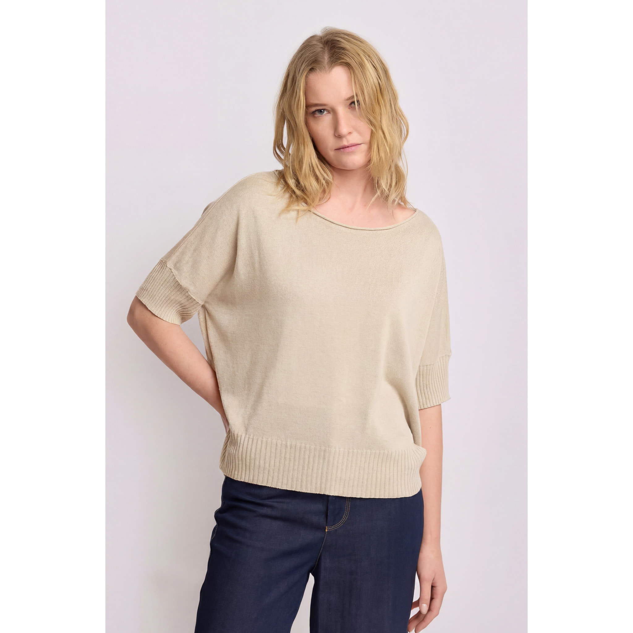 Kocca - Maglia con scollo tondo Donna, Tinta unita, Scollo ampio